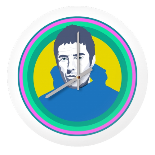 Liam Gallagher Oasis Wonderwall British Music Artist Rocker - quirky wall clock by SABI KOZ