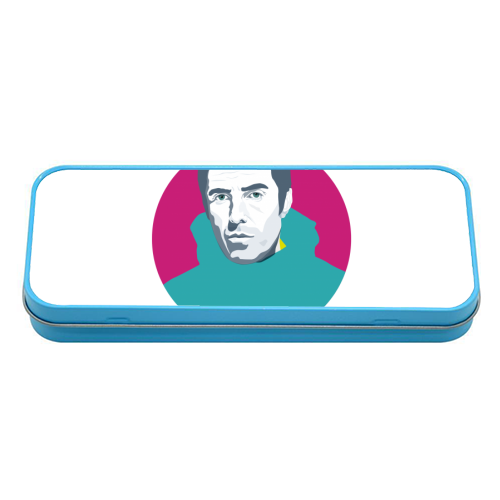 Liam Gallagher Oasis Wonderwall British Music Artist Rocker - tin pencil case by SABI KOZ