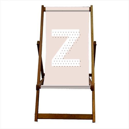 Z Polka Dot Initial - canvas deck chair by Toni Scott