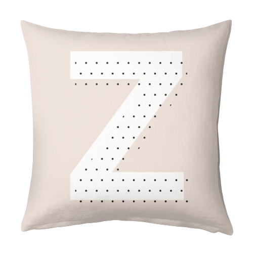 Z Polka Dot Initial - designed cushion by Toni Scott