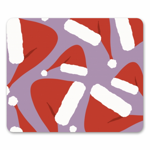 Santa hats - funny mouse mat by Cheryl Boland
