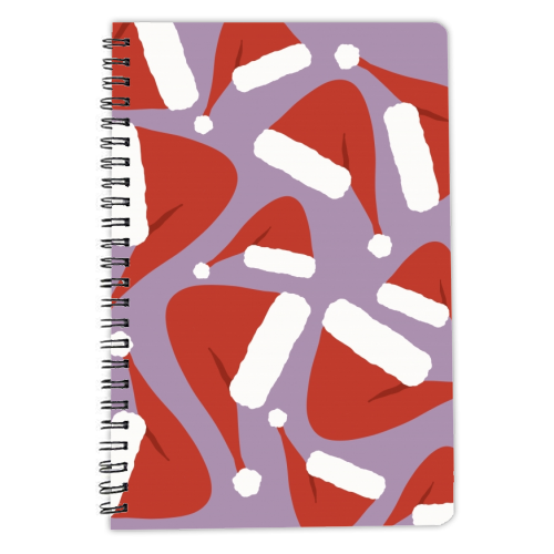 Santa hats - personalised A4, A5, A6 notebook by Cheryl Boland