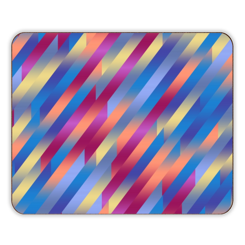 Funky Colorful Stripes - designer placemat by Kaleiope Studio