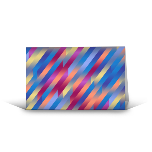 Funky Colorful Stripes - funny greeting card by Kaleiope Studio