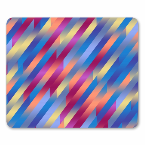 Funky Colorful Stripes - funny mouse mat by Kaleiope Studio