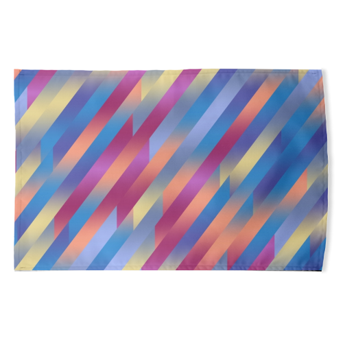 Funky Colorful Stripes - funny tea towel by Kaleiope Studio