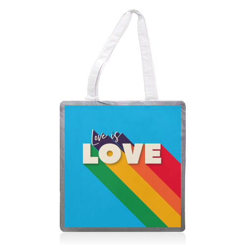 LOVE IS LOVE - printed tote bag by Ania Wieclaw