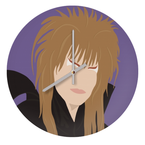 David Bowie - quirky wall clock by Cheryl Boland