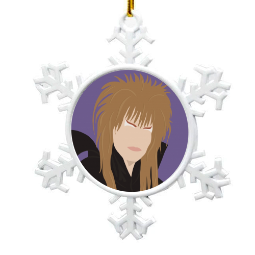 David Bowie - snowflake decoration by Cheryl Boland