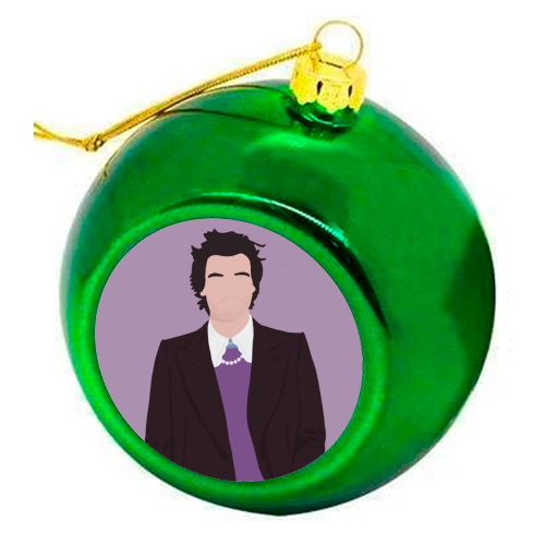 Harry Styles - colourful christmas bauble by Cheryl Boland