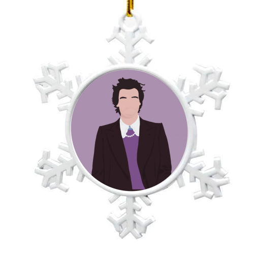Harry Styles - snowflake decoration by Cheryl Boland