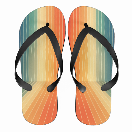 70s Summer Vibes - funny flip flops by taudalpoi