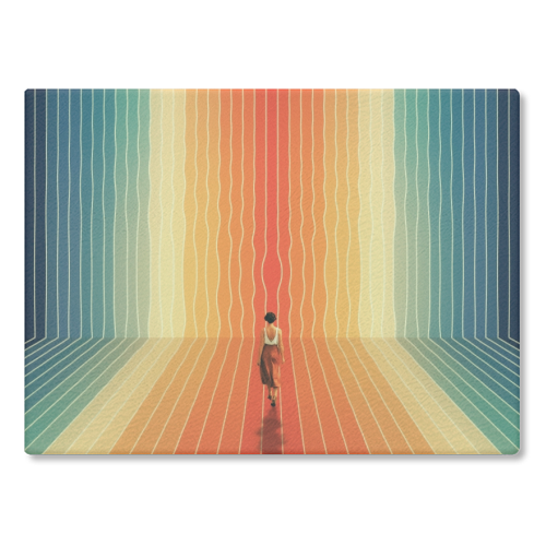 70s Summer Vibes - glass chopping board by taudalpoi