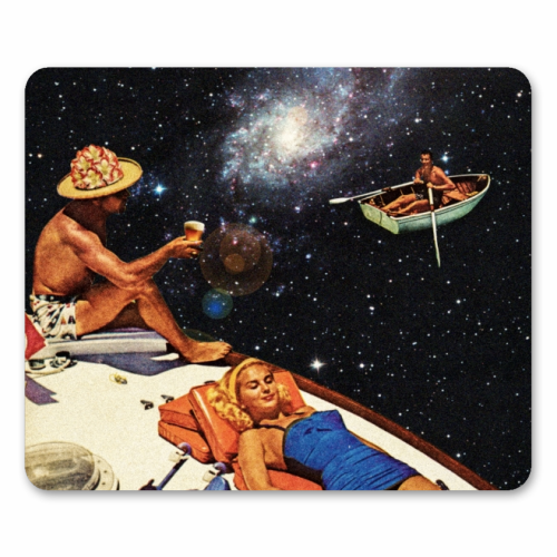 Space Boat Party - funny mouse mat by taudalpoi