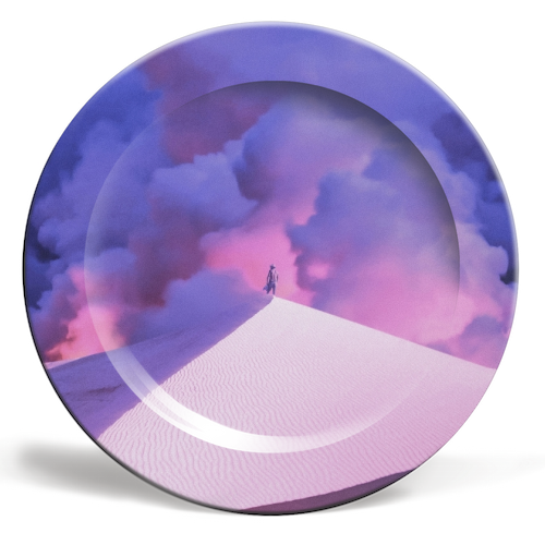 Purple Desert - ceramic dinner plate by taudalpoi