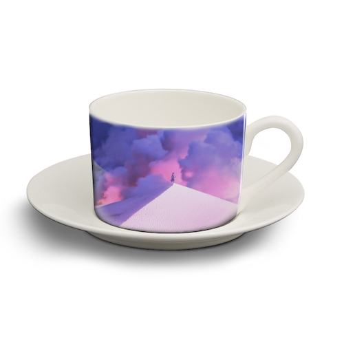 Purple Desert - personalised cup and saucer by taudalpoi
