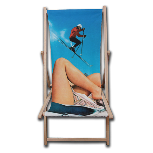 Ski Jump - canvas deck chair by taudalpoi