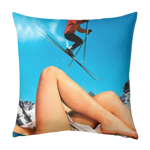 Ski Jump - designed cushion by taudalpoi