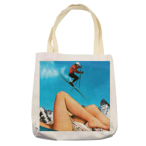 Ski Jump - printed tote bag by taudalpoi