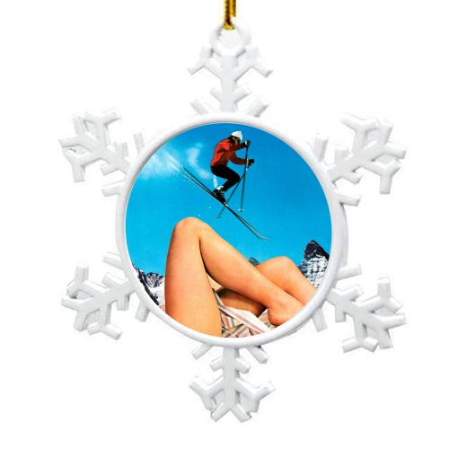 Ski Jump - snowflake decoration by taudalpoi