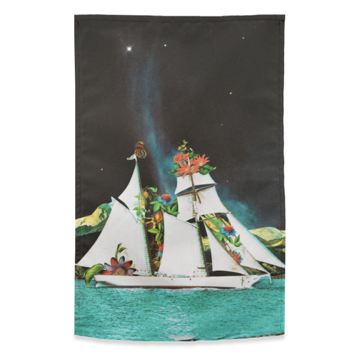 The Spaceflower - funny tea towel by taudalpoi