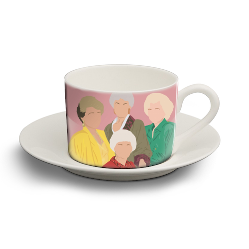 The Golden Girls - personalised cup and saucer by Cheryl Boland