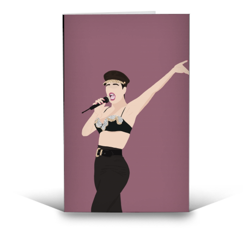 Selena - funny greeting card by Cheryl Boland