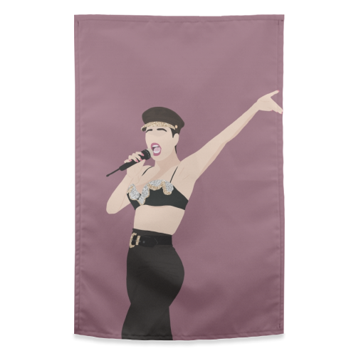 Selena - funny tea towel by Cheryl Boland