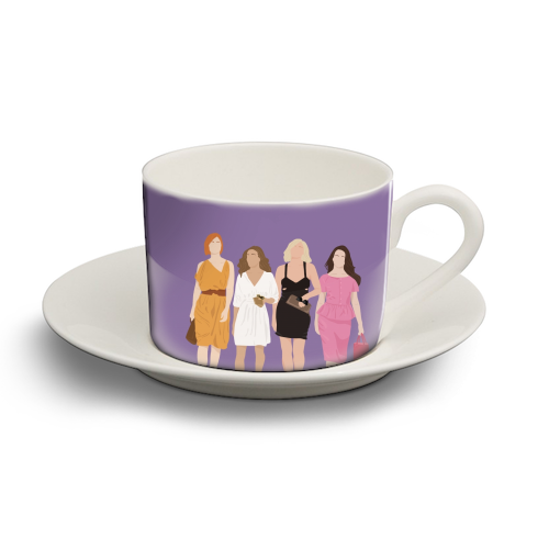 Sex and the city - personalised cup and saucer by Cheryl Boland
