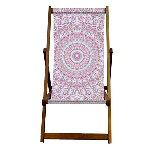 Boho Colorful Funky Mandala - canvas deck chair by Kaleiope Studio