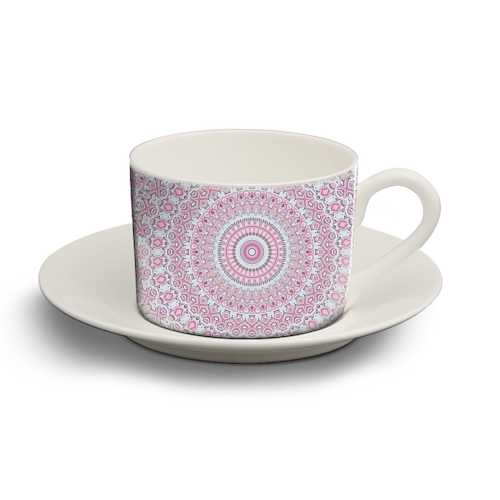 Boho Colorful Funky Mandala - personalised cup and saucer by Kaleiope Studio