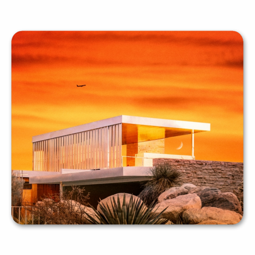Retro Summer House - funny mouse mat by taudalpoi