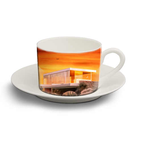 Retro Summer House - personalised cup and saucer by taudalpoi