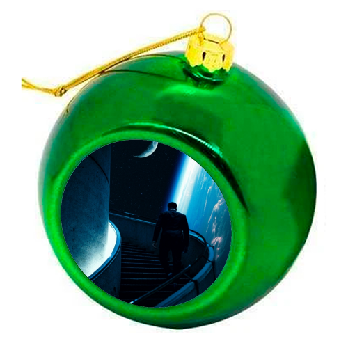 Stairway To The Stars - colourful christmas bauble by taudalpoi