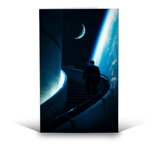 Stairway To The Stars - funny greeting card by taudalpoi