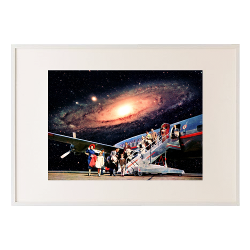 Just Arrived From Space - framed poster print by taudalpoi