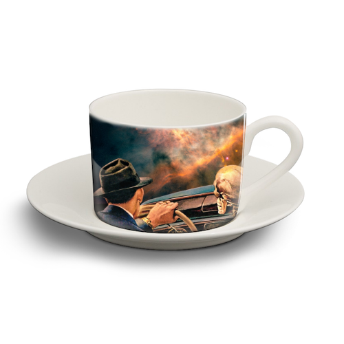 Space Riders! - personalised cup and saucer by taudalpoi