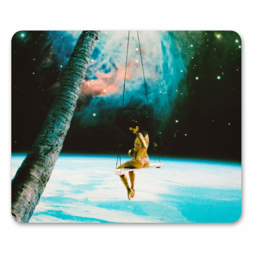 Hanging Out In Space - funny mouse mat by taudalpoi