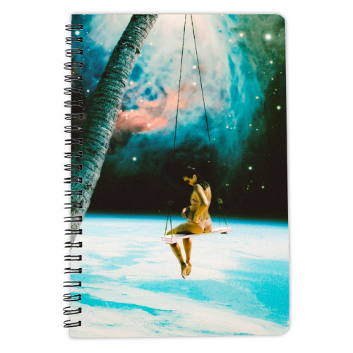 Hanging Out In Space - personalised A4, A5, A6 notebook by taudalpoi
