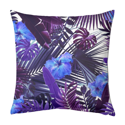 Tropical Hibiscus Flower Jungle Pattern #3 #tropical #decor #art - designed cushion by Anita Bella Jantz