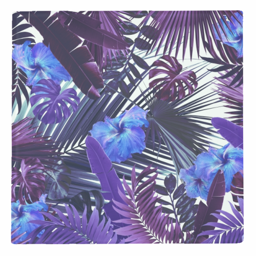 Tropical Hibiscus Flower Jungle Pattern #3 #tropical #decor #art - personalised beer coaster by Anita Bella Jantz