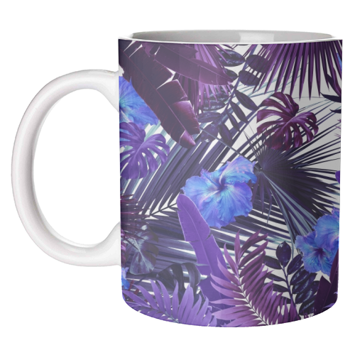 Tropical Hibiscus Flower Jungle Pattern #3 #tropical #decor #art - unique mug by Anita Bella Jantz