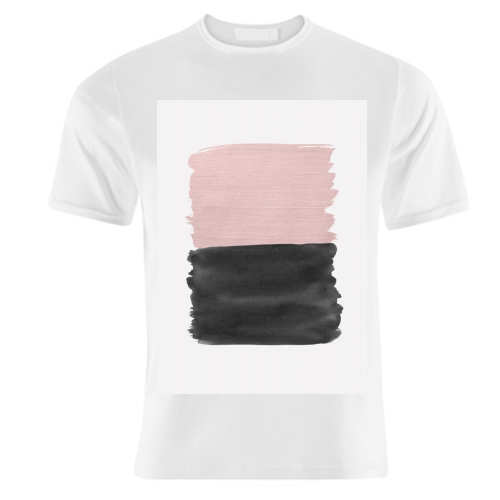Blush Black Abstract Minimalism #1 #minimal #ink #decor #art - unique t shirt by Anita Bella Jantz