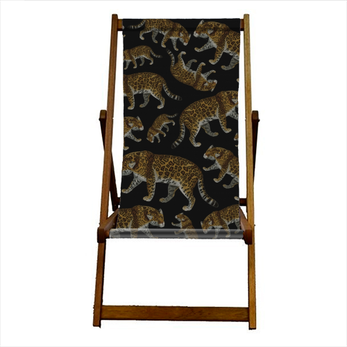 Vintage wildcat - canvas deck chair by Cheryl Boland