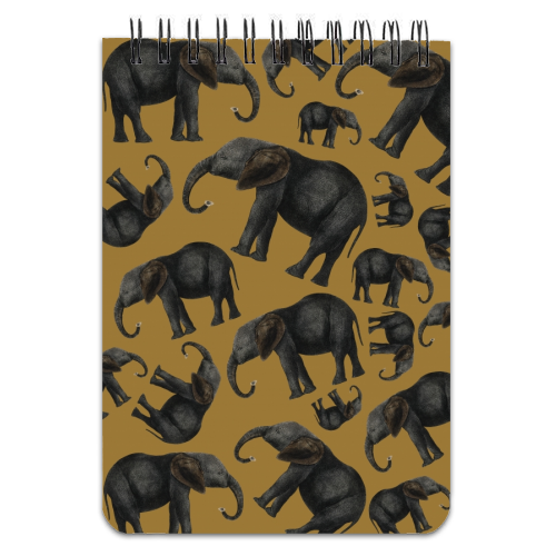 Vintage elephants - personalised A4, A5, A6 notebook by Cheryl Boland