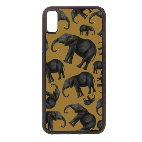 Vintage elephants - stylish phone case by Cheryl Boland