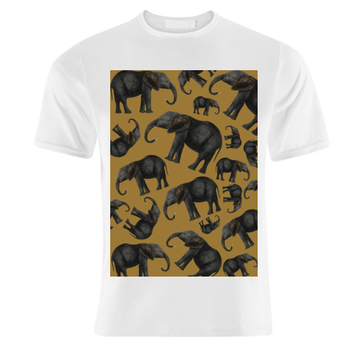 Vintage elephants - unique t shirt by Cheryl Boland
