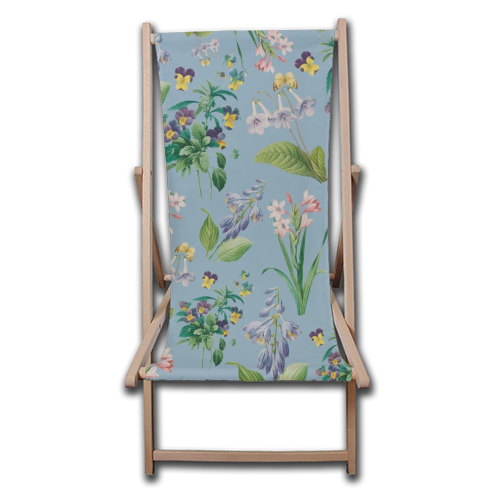 Vintage floral - canvas deck chair by Cheryl Boland