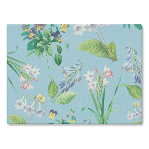 Vintage floral - glass chopping board by Cheryl Boland