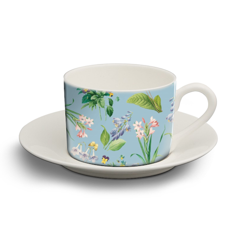 Vintage floral - personalised cup and saucer by Cheryl Boland